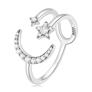 (image for) PANDORA Style Moon and Stars Open Ring - BSR305