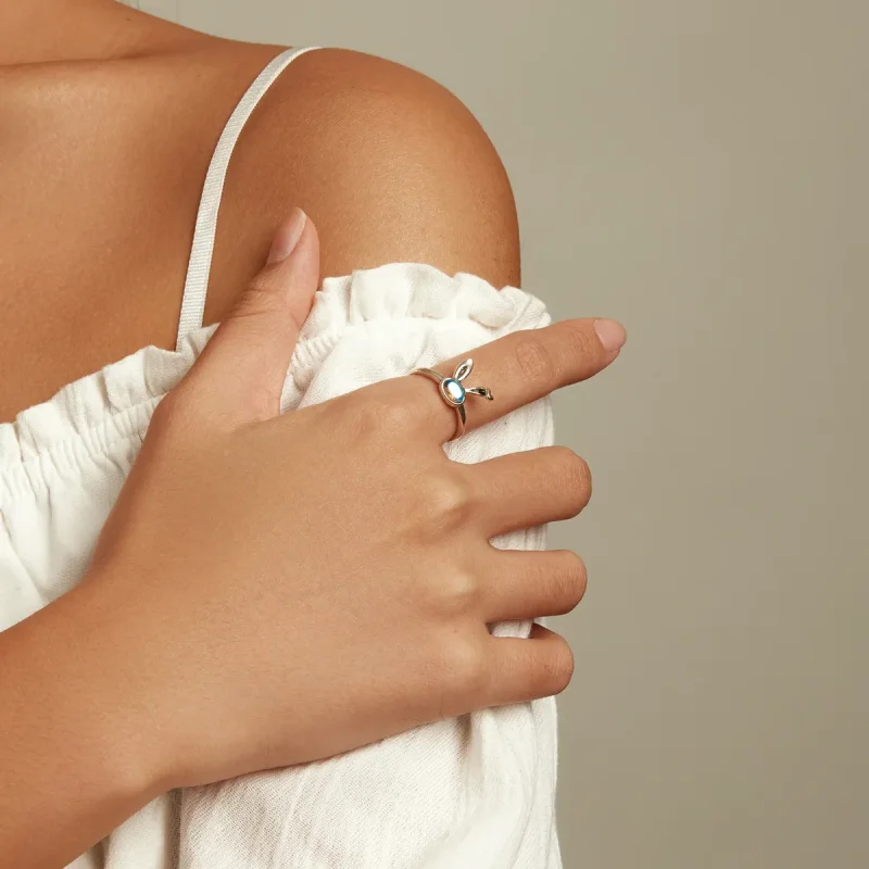 (image for) PANDORA Style Moonstone Bunny Open Ring - SCR784 - View 8