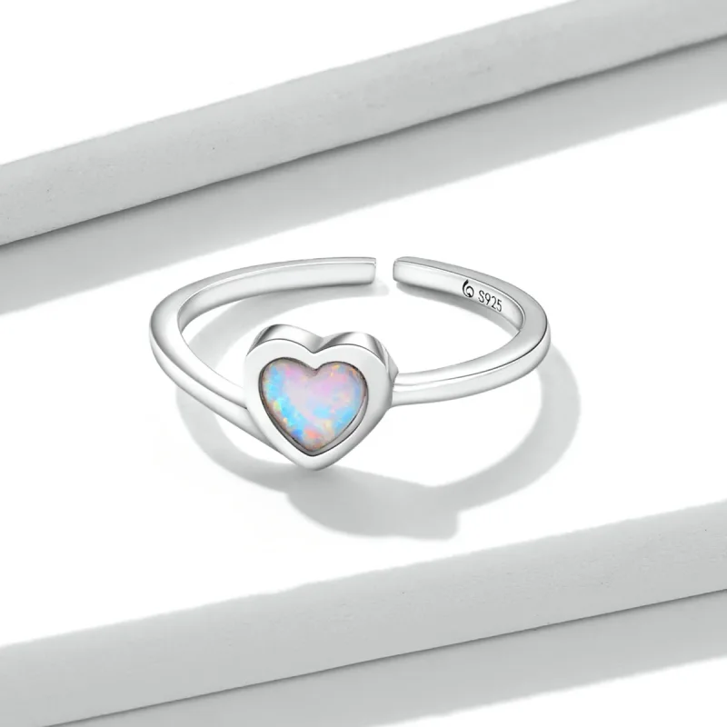 (image for) PANDORA Style Opal Love Open Ring - BSR234 - View 4