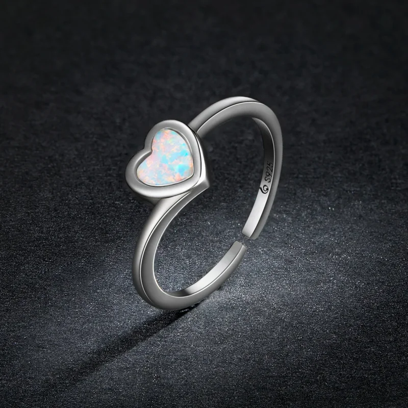 (image for) PANDORA Style Opal Love Open Ring - BSR234 - View 5