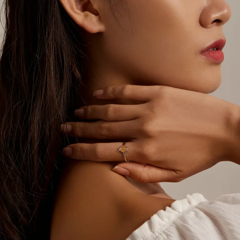 (image for) PANDORA Style Orange Ladybug Open Ring - SCR774 - View 6