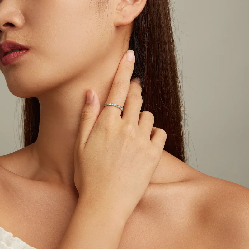 (image for) PANDORA Style Pattern Color Zirconium Ring - BSR277-CF - View 4