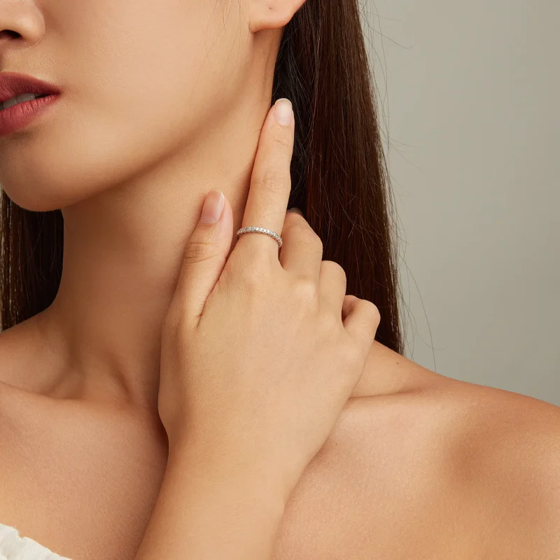 (image for) PANDORA Style Pattern Color Zirconium Ring - BSR277 - View 4