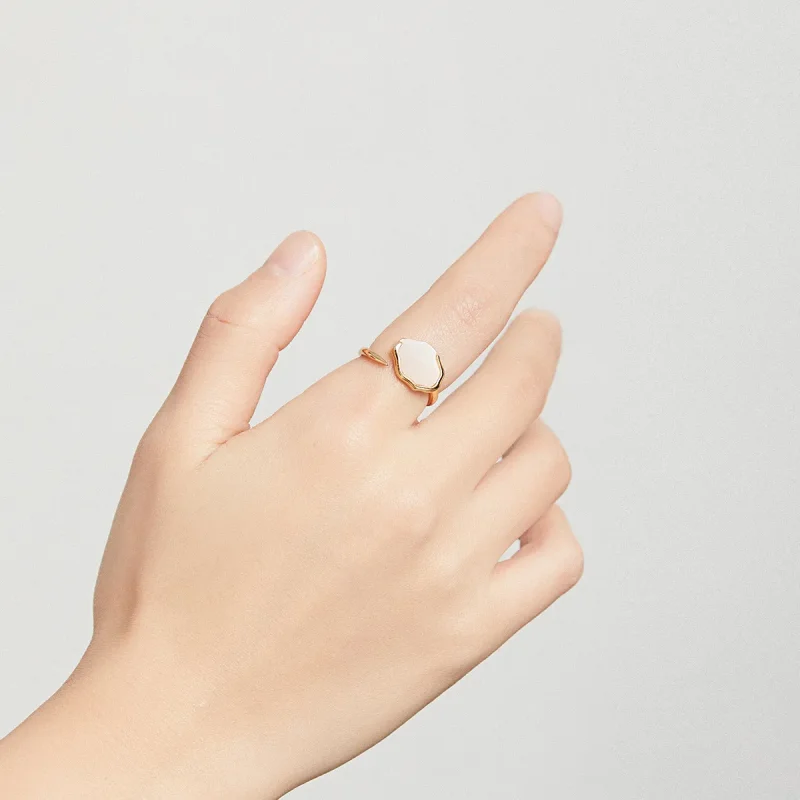 (image for) PANDORA Style Rainbow Mother of Pearl Open Ring - BSR174 - View 8