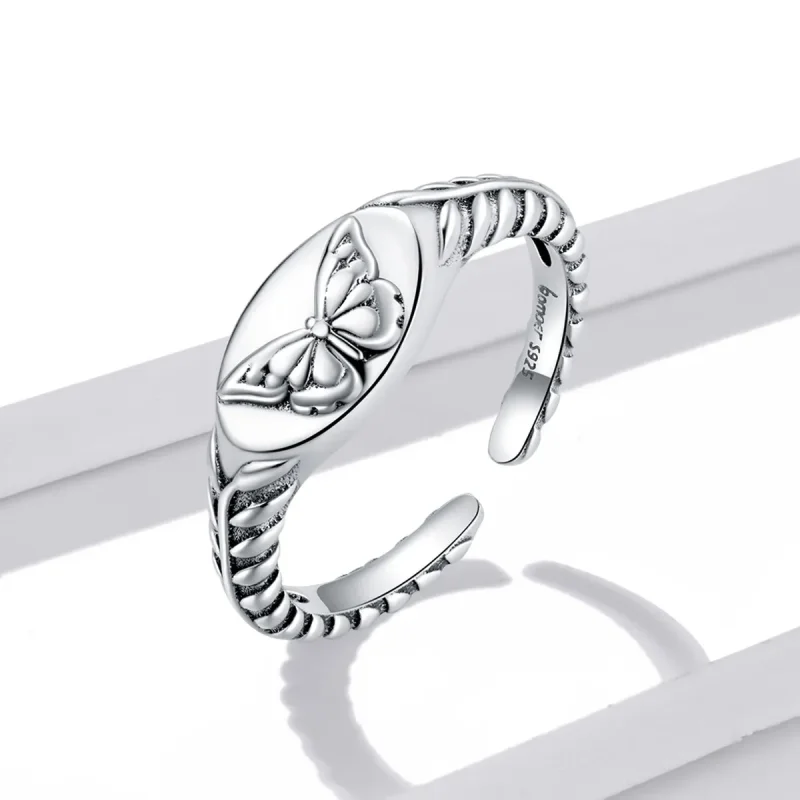 (image for) PANDORA Style Retro Butterfly Open Ring - BSR200 - View 2