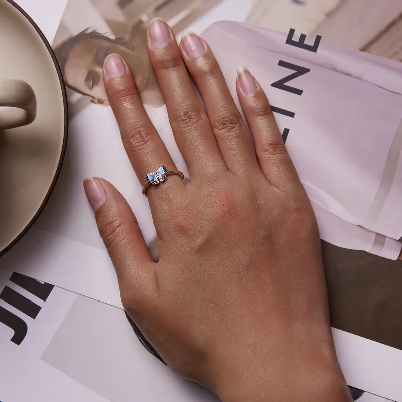 (image for) PANDORA Style Retro Butterfly Open Ring - SCR802 - View 6