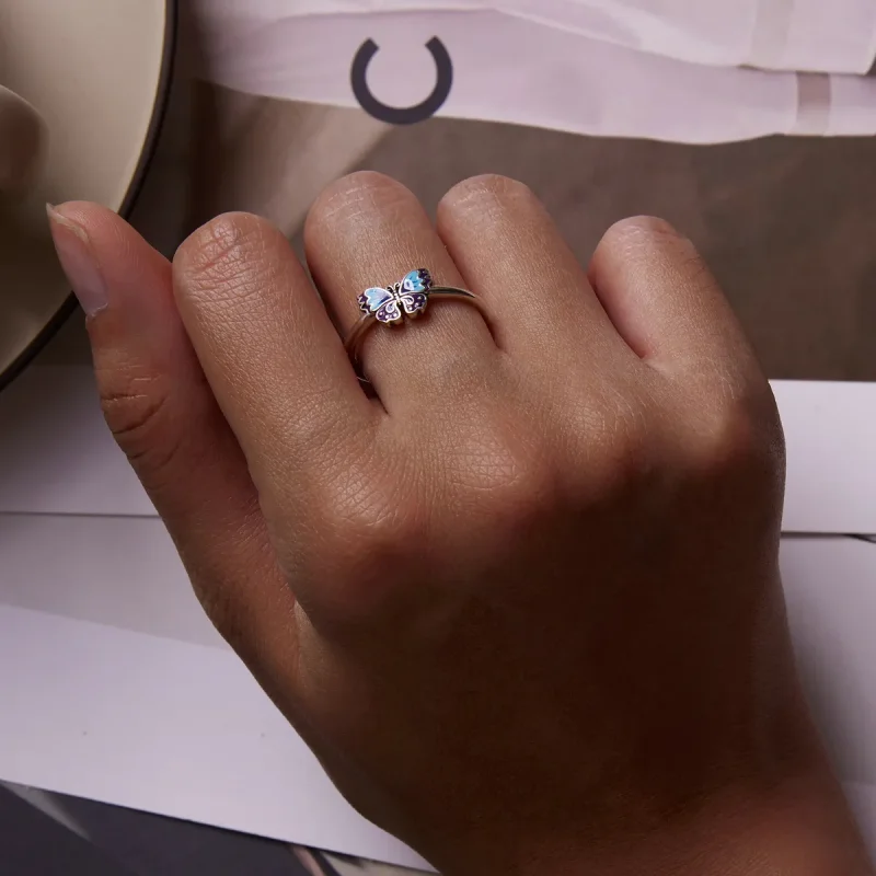 (image for) PANDORA Style Retro Butterfly Open Ring - SCR802 - View 7