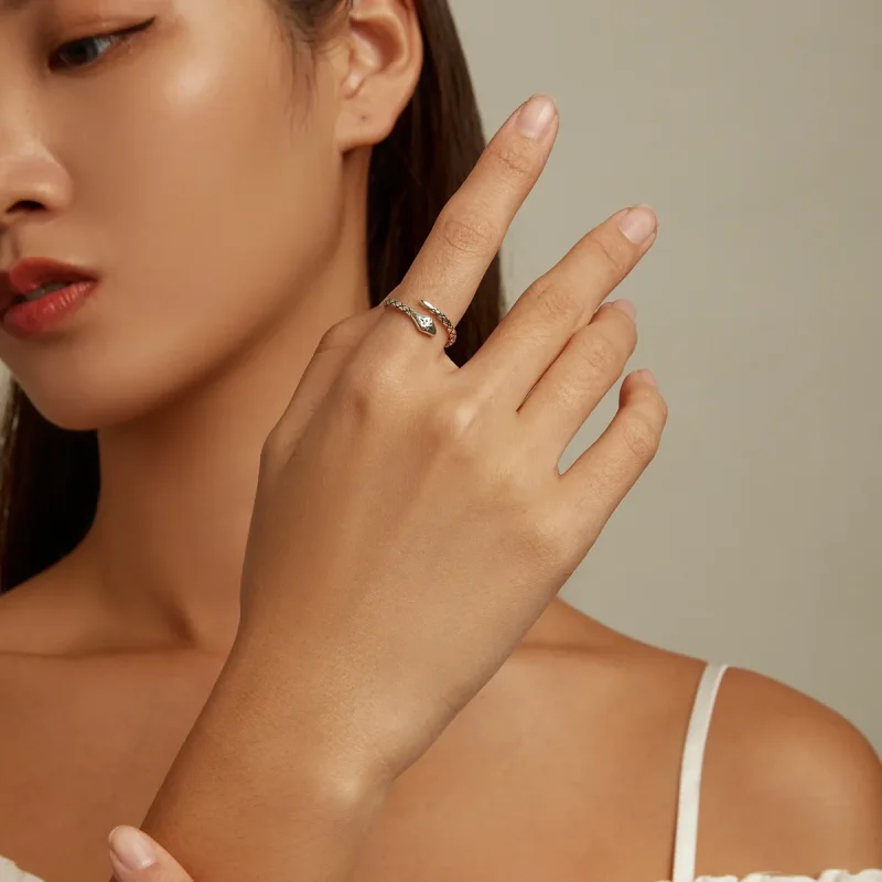 (image for) PANDORA Style Retro Spirit Snake Open Ring - SCR798 - View 6