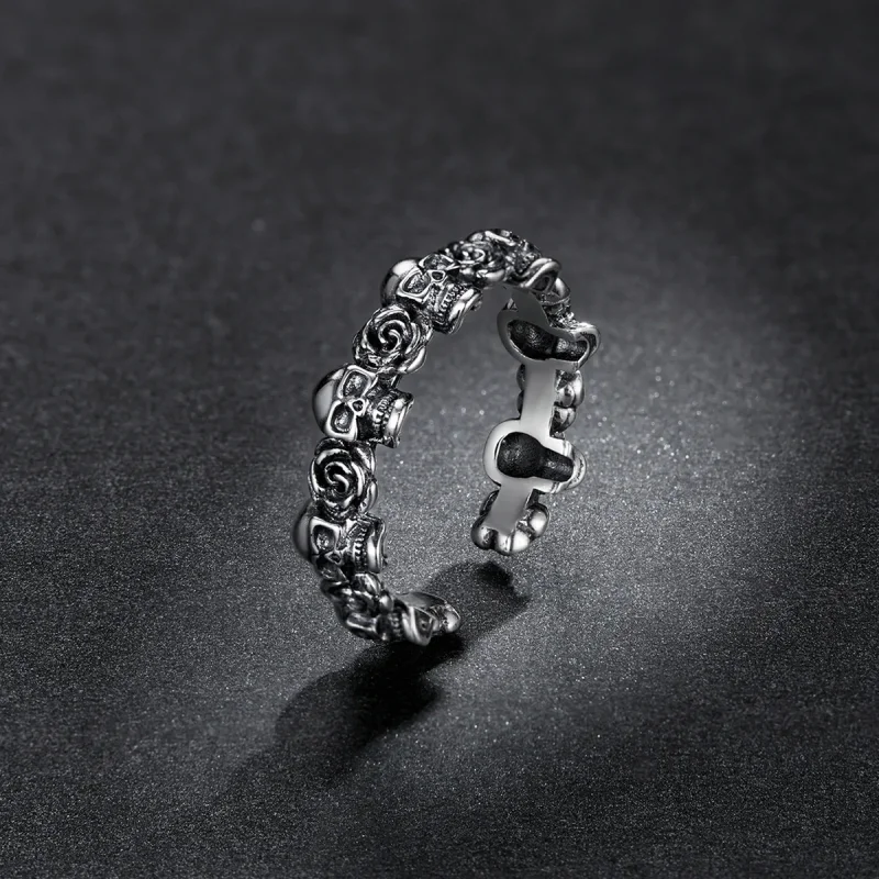 (image for) PANDORA Style Rose Skull Open Ring - BSR218 - View 5