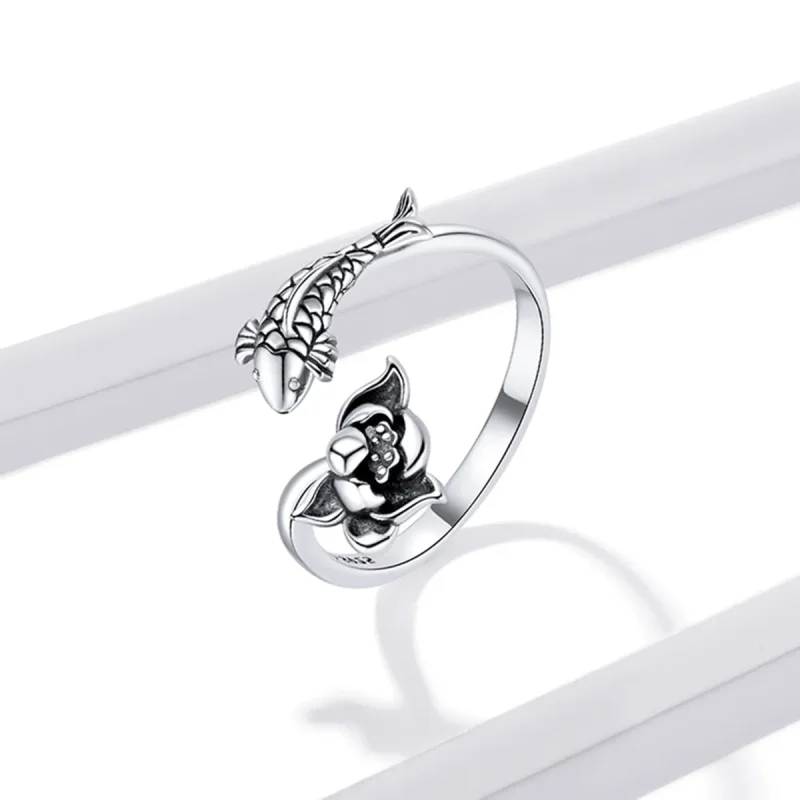 (image for) PANDORA Style Ruffled Koi Open Ring - BSR201 - View 2