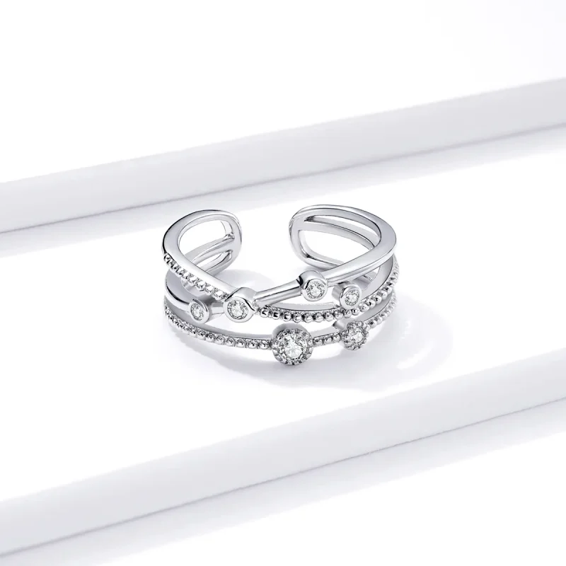 (image for) PANDORA Style Shine Star Open Ring - BSR162 - View 4