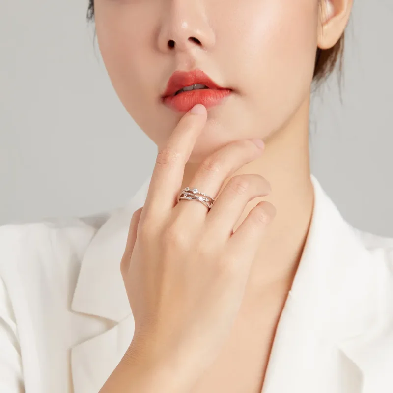 (image for) PANDORA Style Shine Star Open Ring - BSR162 - View 6