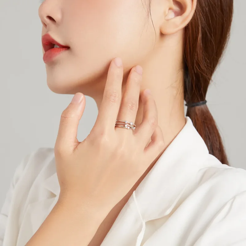 (image for) PANDORA Style Shine Star Open Ring - BSR162 - View 7