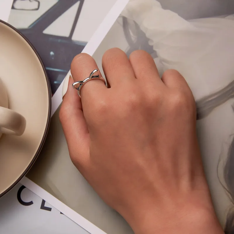 (image for) PANDORA Style Simple Cat Open Ring - SCR832 - View 6