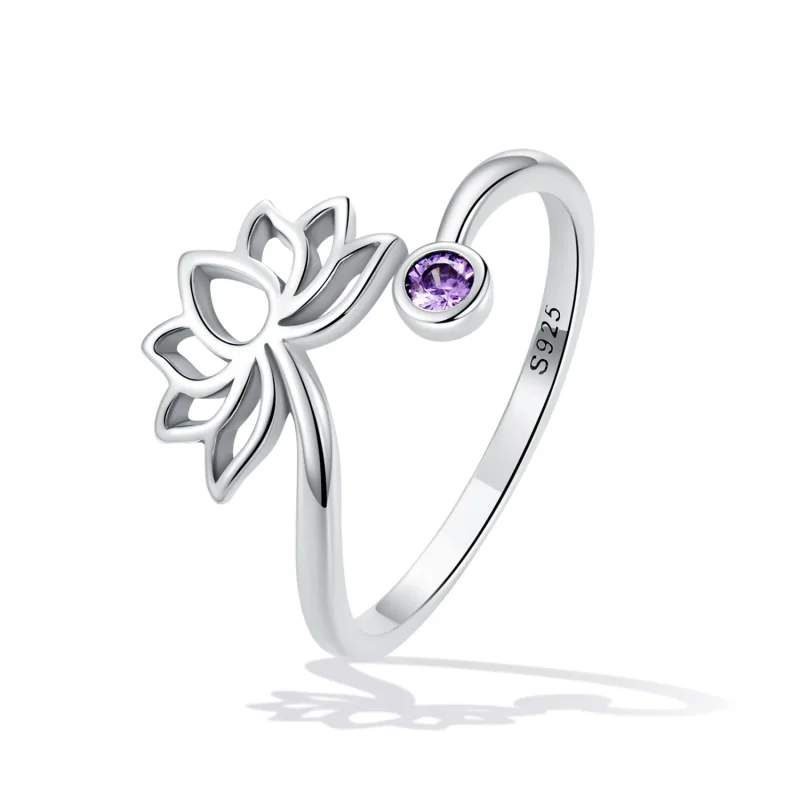 (image for) PANDORA Style Simple Lotus Open Ring - SCR821 - View 2