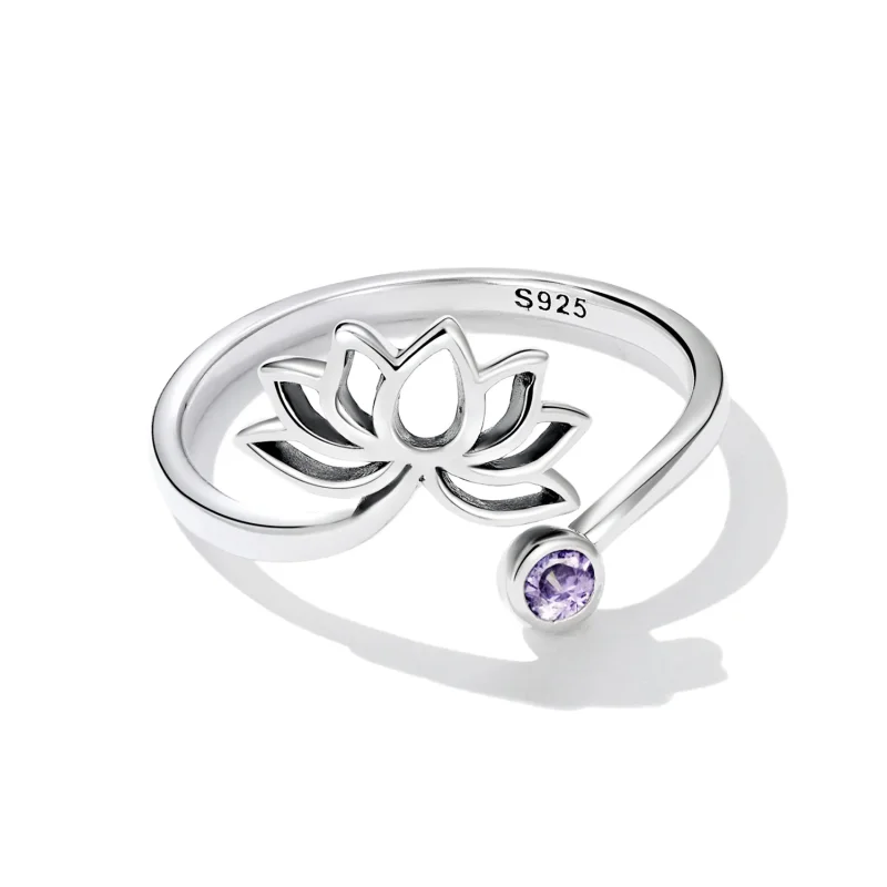 (image for) PANDORA Style Simple Lotus Open Ring - SCR821 - View 3