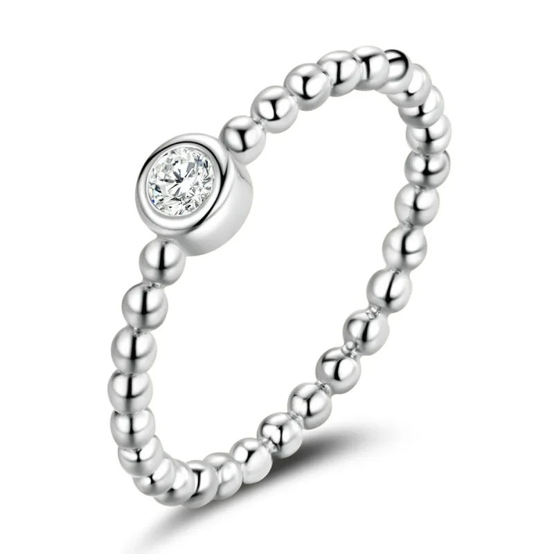 (image for) PANDORA Style Simple - Round Zirconium Ring - BSR208-A - Product Image