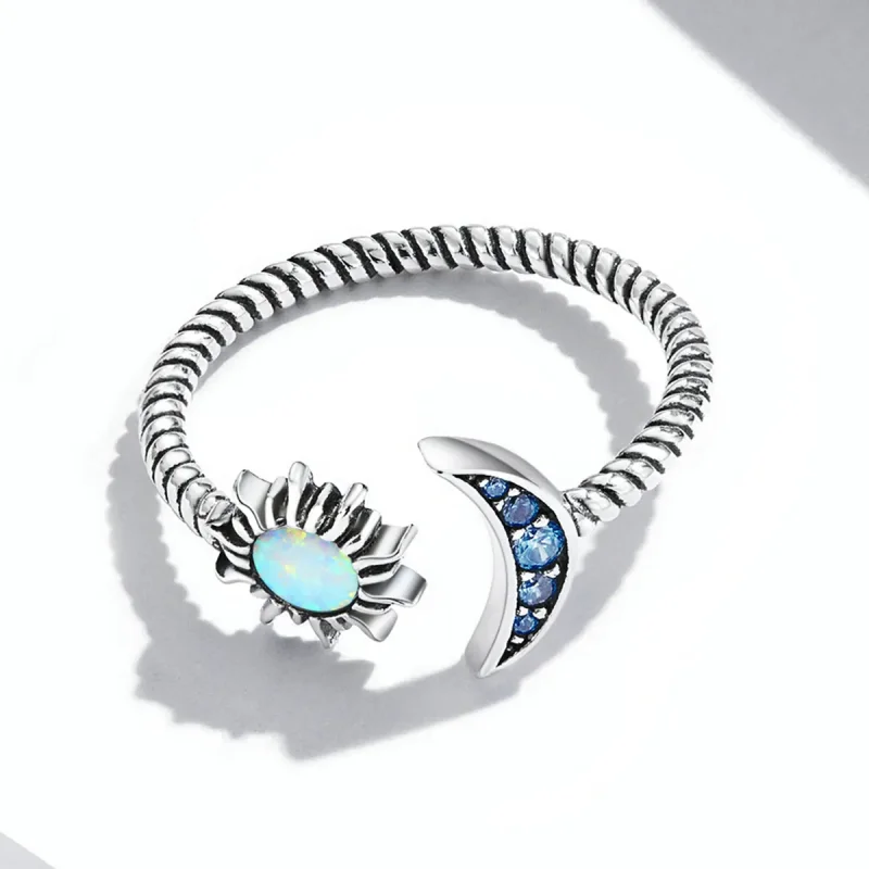(image for) PANDORA Style Sun, Moon, Stars Open Ring - SCR796 - View 3