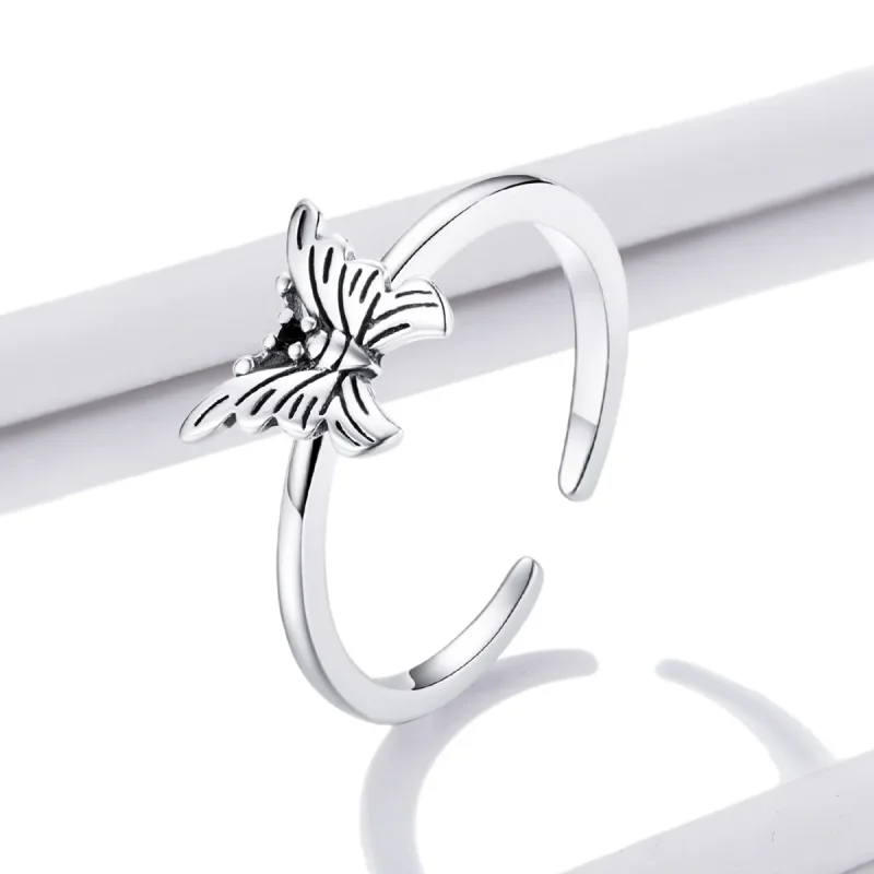(image for) PANDORA Style Swallowtail Butterfly Open Ring - BSR195 - View 2