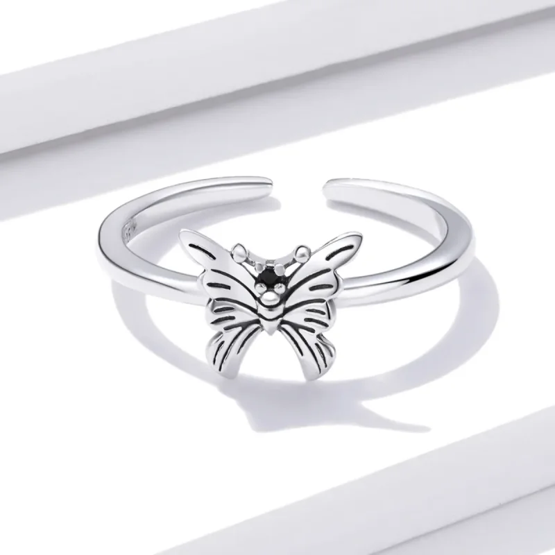 (image for) PANDORA Style Swallowtail Butterfly Open Ring - BSR195 - View 4