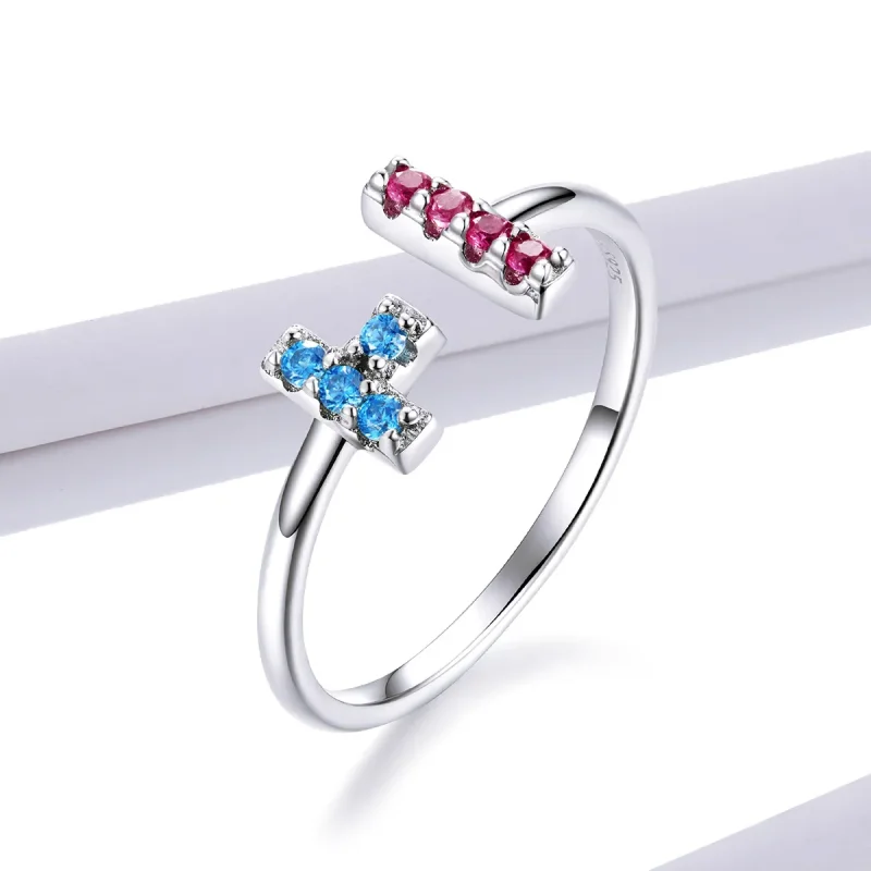 (image for) PANDORA Style Tetris Open Ring - BSR114 - View 3