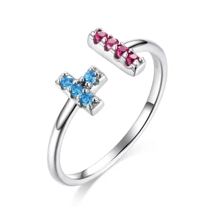 (image for) PANDORA Style Tetris Open Ring - BSR114