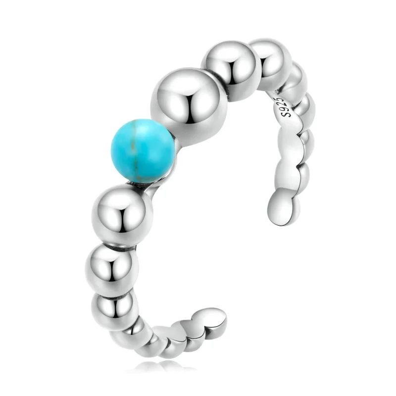 (image for) PANDORA Style Turquoise Beans Open Ring - SCR833 - Product Image
