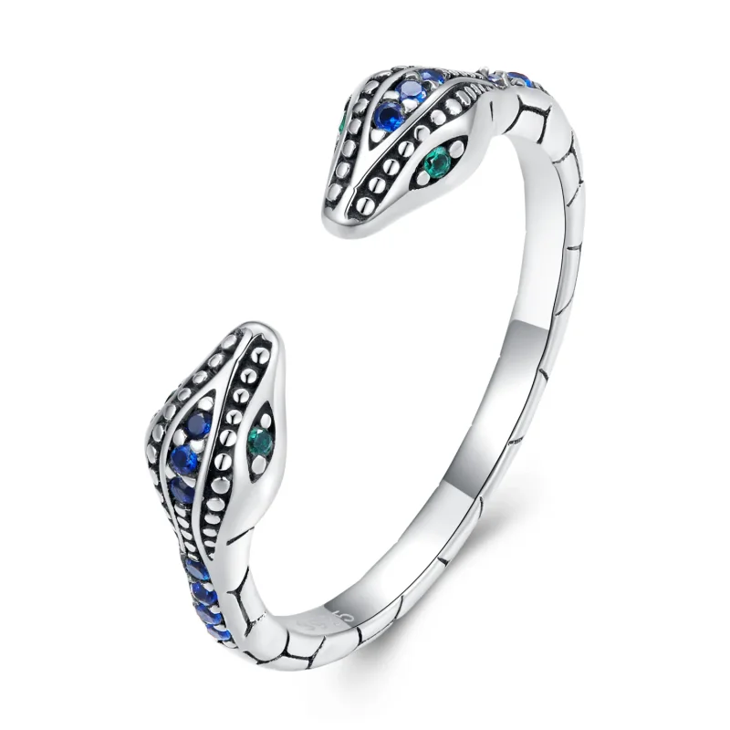 (image for) PANDORA Style Two-Headed Snake Open Ring - BSR317-BU - Product Image