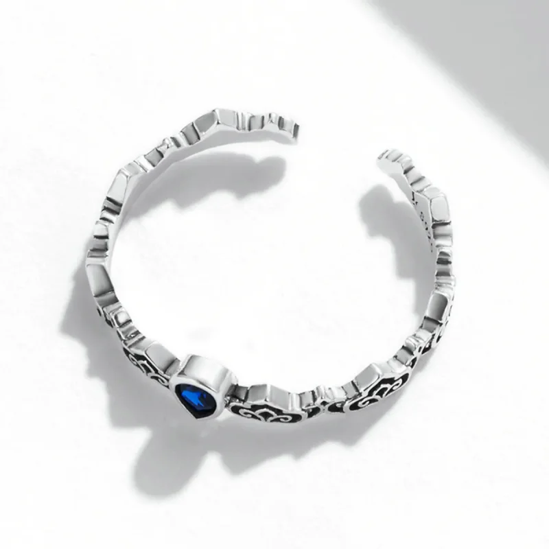 (image for) PANDORA Style Vintage Pattern - Water Drops Open Ring - SCR767 - View 4