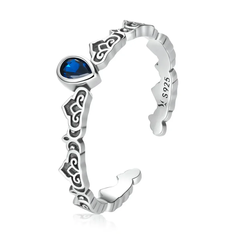 (image for) PANDORA Style Vintage Pattern - Water Drops Open Ring - SCR767 - Product Image