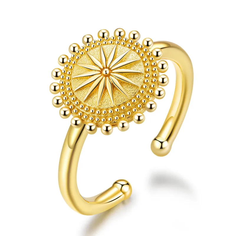 (image for) Pandora Style 18ct Gold Plated Open Ring, Starry - SCR580 - Product Image