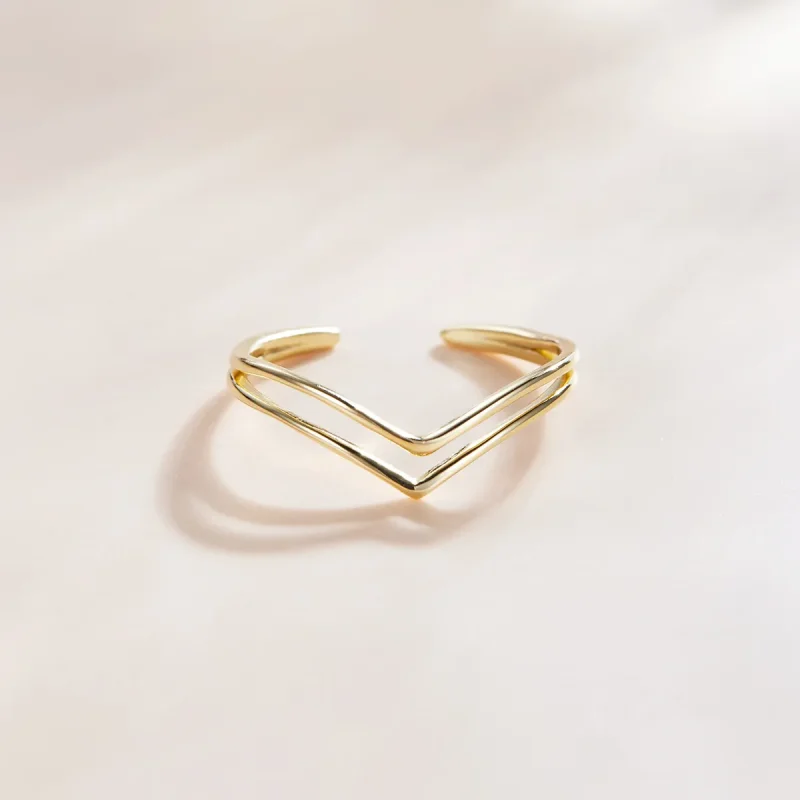 (image for) Pandora Style 18ct Gold Plated Open Ring, Wish - SCR713 - View 4