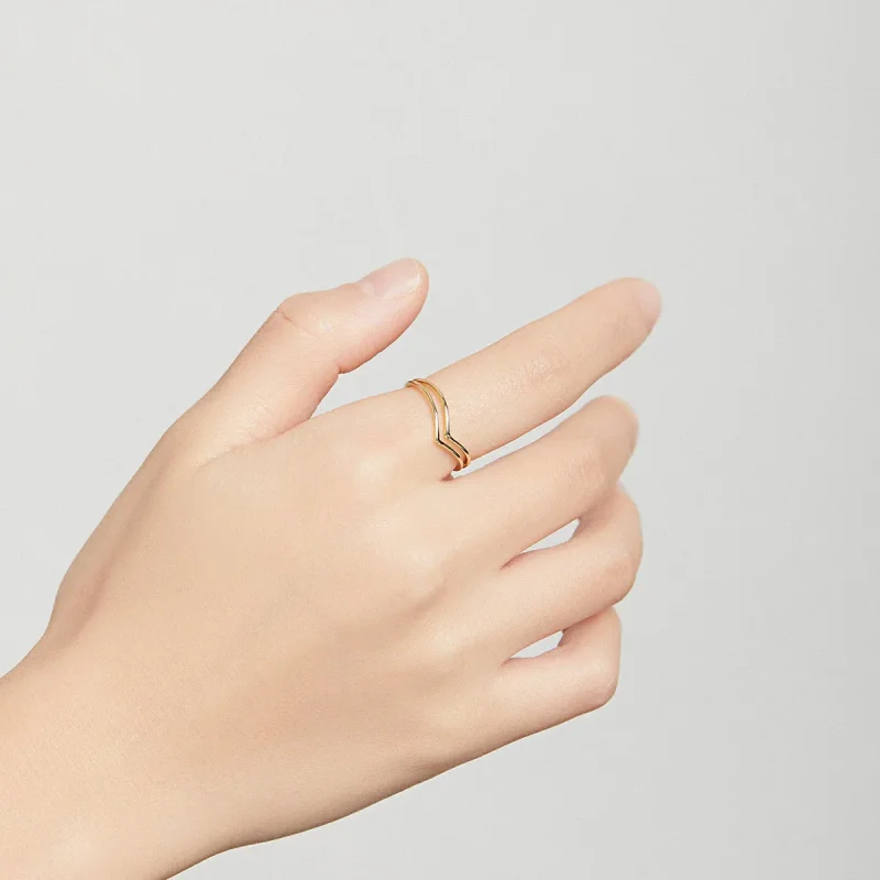 (image for) Pandora Style 18ct Gold Plated Open Ring, Wish - SCR713 - View 7