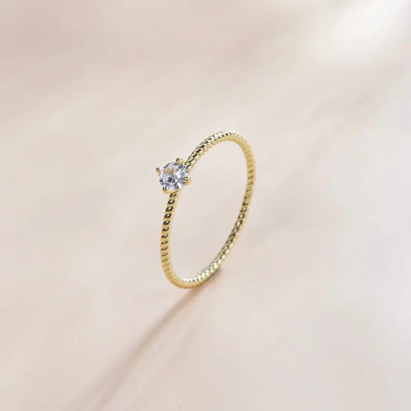(image for) Pandora Style 18ct Gold Plated Ring, Timeless - SCR716 - View 2