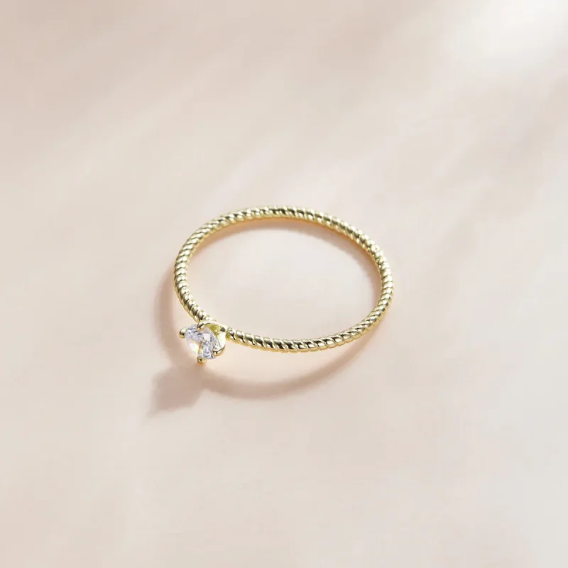 (image for) Pandora Style 18ct Gold Plated Ring, Timeless - SCR716 - View 3