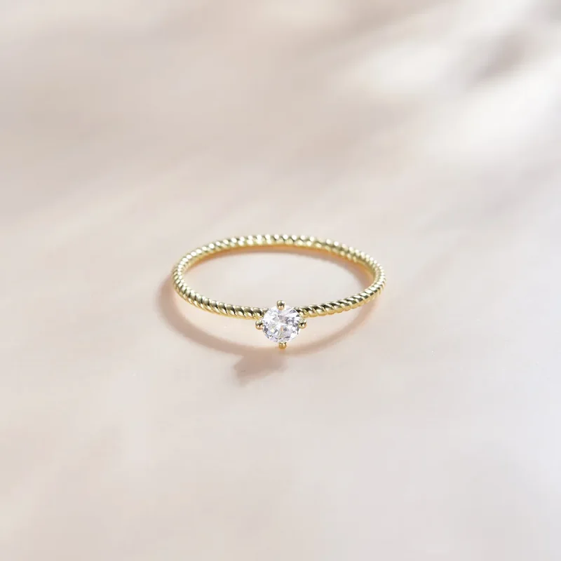 (image for) Pandora Style 18ct Gold Plated Ring, Timeless - SCR716 - View 4