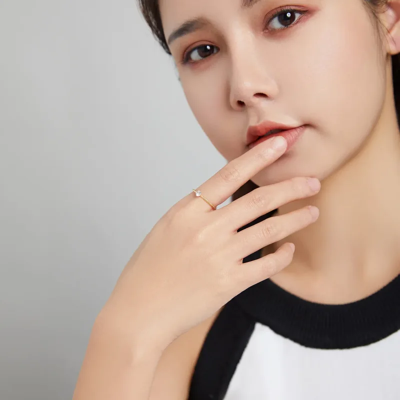 (image for) Pandora Style 18ct Gold Plated Ring, Timeless - SCR716 - View 6