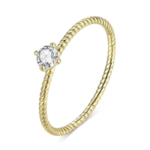 (image for) Pandora Style 18ct Gold Plated Ring, Timeless - SCR716