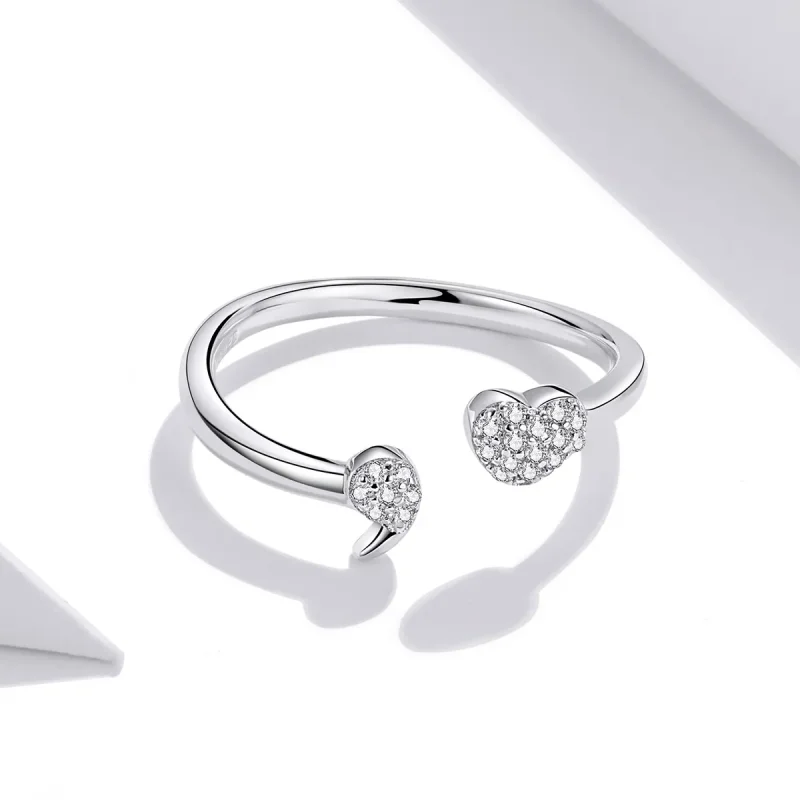 (image for) Pandora Style Silver Open Ring, Affiliated - SCR706 - View 4