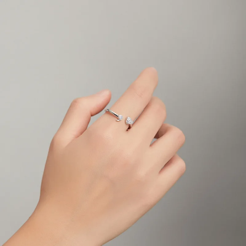 (image for) Pandora Style Silver Open Ring, Affiliated - SCR706 - View 7