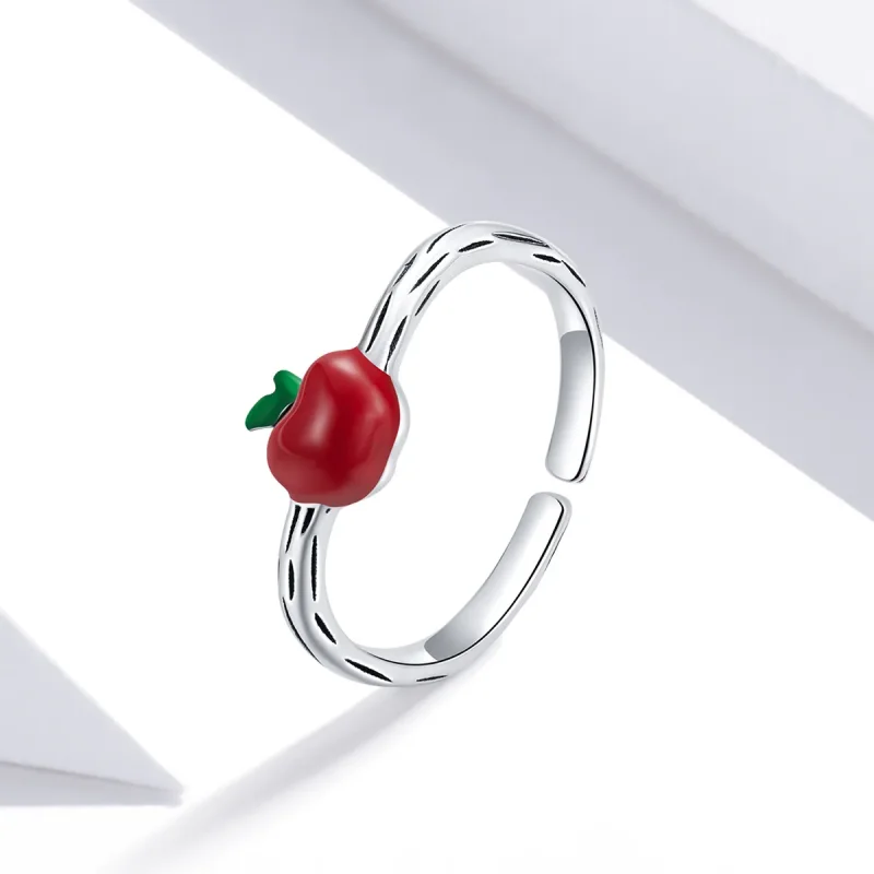 (image for) Pandora Style Silver Open Ring, Apple, Multicolor Enamel - SCR708 - View 2