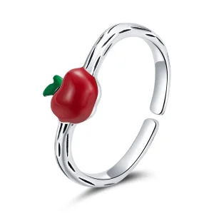 (image for) Pandora Style Silver Open Ring, Apple, Multicolor Enamel - SCR708
