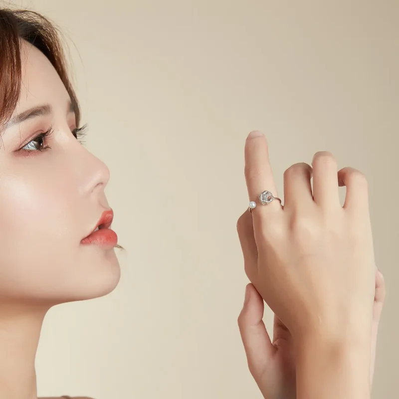 (image for) Pandora Style Silver Open Ring, Ball of Yarn - SCR690 - View 5