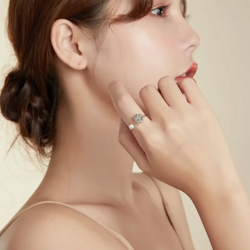 (image for) Pandora Style Silver Open Ring, Ball of Yarn - SCR690 - View 7