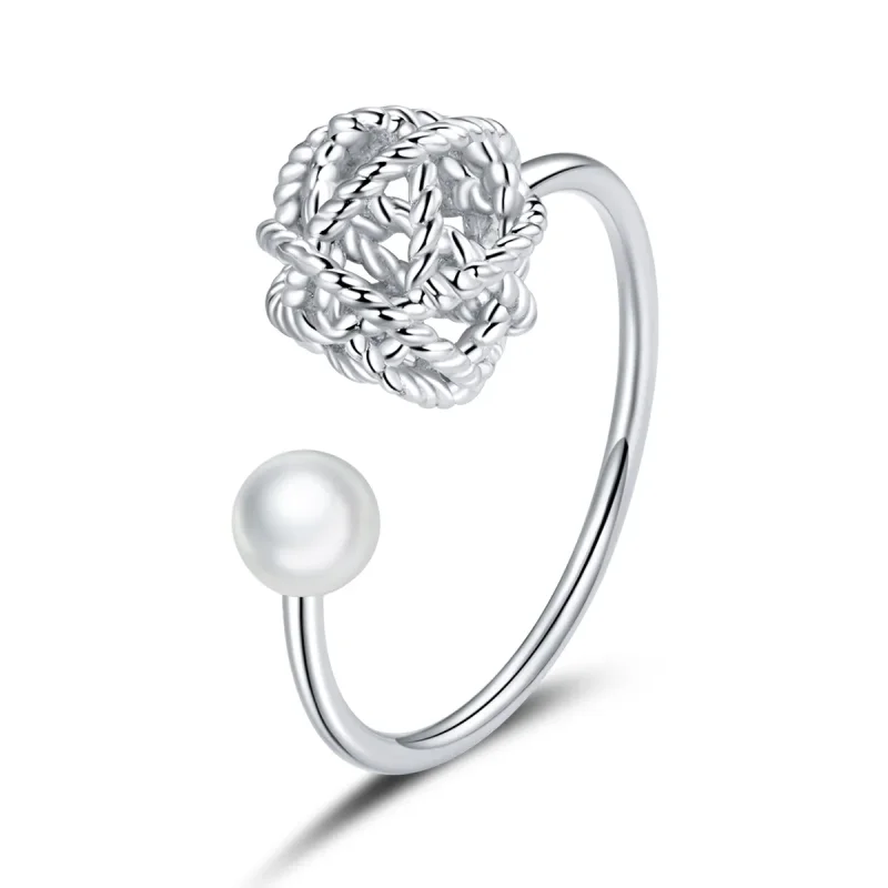 (image for) Pandora Style Silver Open Ring, Ball of Yarn - SCR690 - Product Image