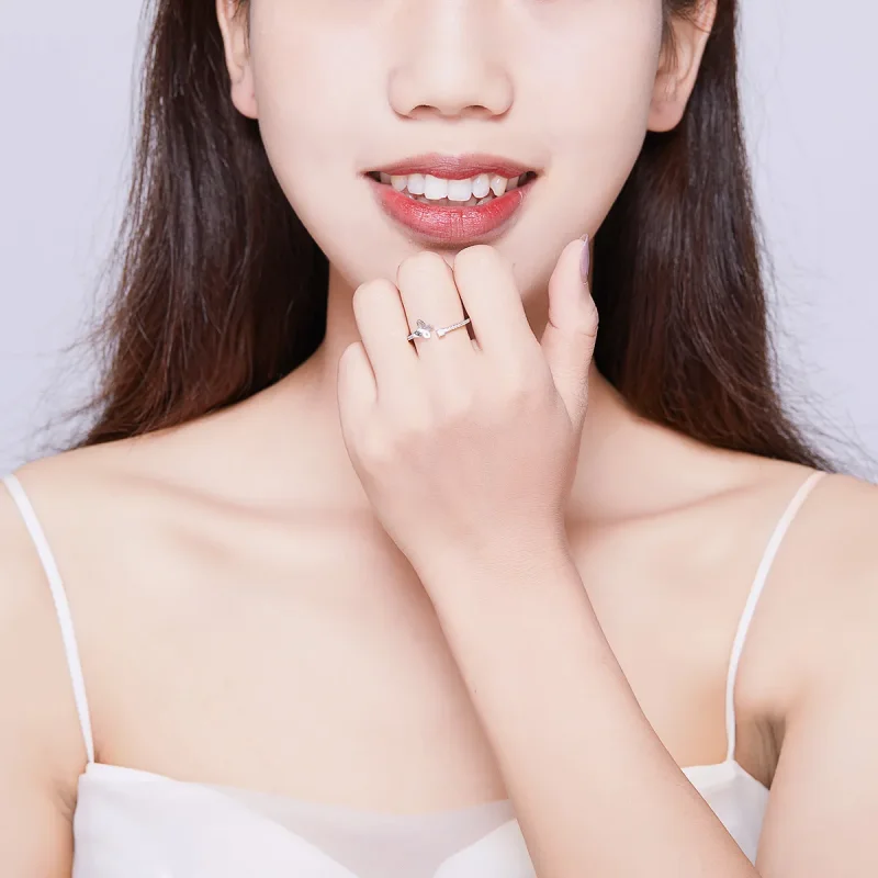 (image for) Pandora Style Silver Open Ring, Butterfly - SCR550 - View 5