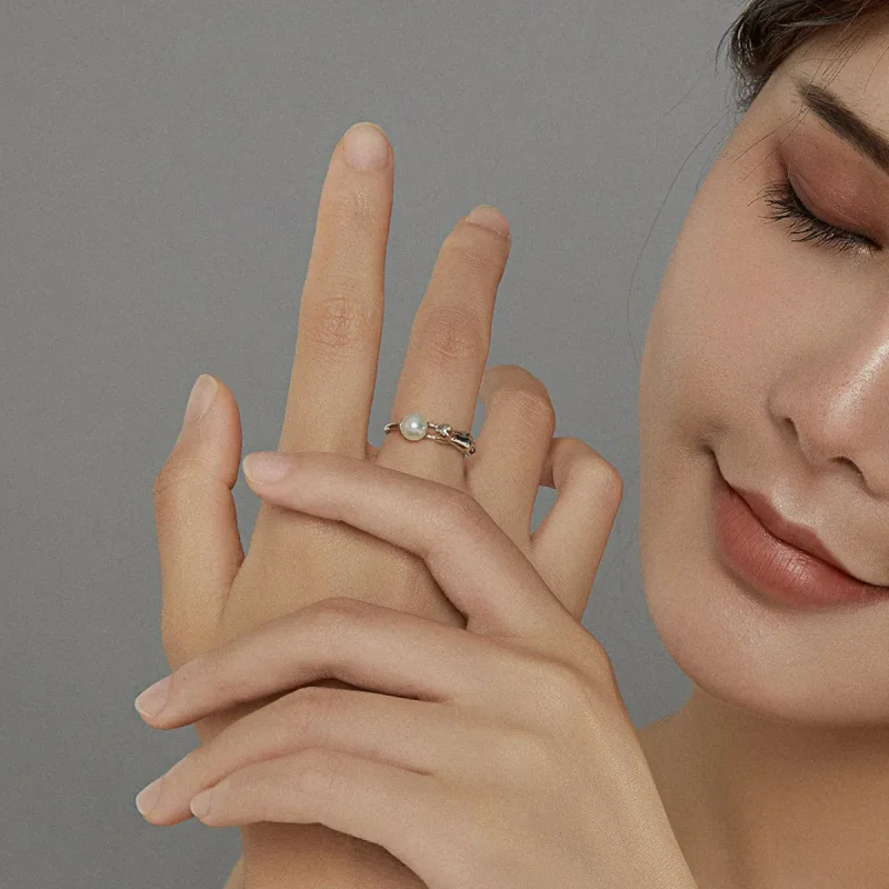 (image for) Pandora Style Silver Open Ring, Cat Plays Ball - SCR683 - View 6