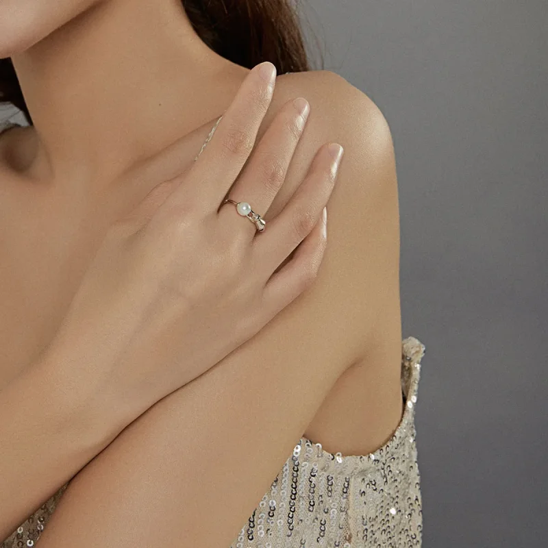 (image for) Pandora Style Silver Open Ring, Cat Plays Ball - SCR683 - View 7