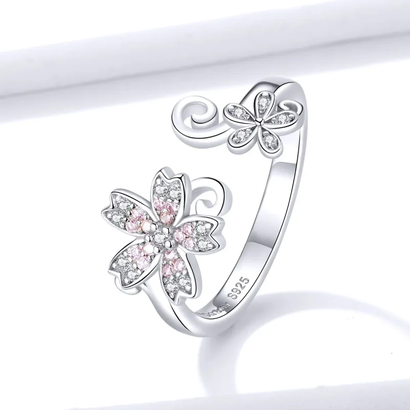 (image for) Pandora Style Silver Open Ring, Dazzling Daisy - BSR086 - View 2