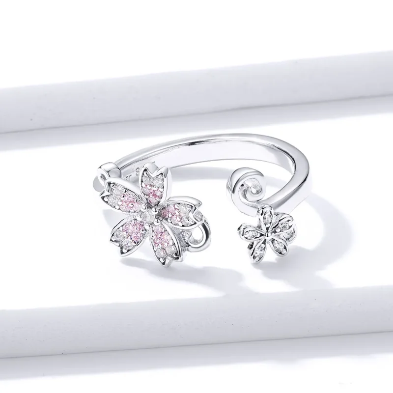 (image for) Pandora Style Silver Open Ring, Dazzling Daisy - BSR086 - View 3